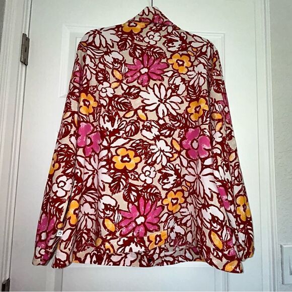 Chico’s Zenergy Floral Print Snap Button Zipper Front Lightweight Jacket Chicos - Picture 6 of 6